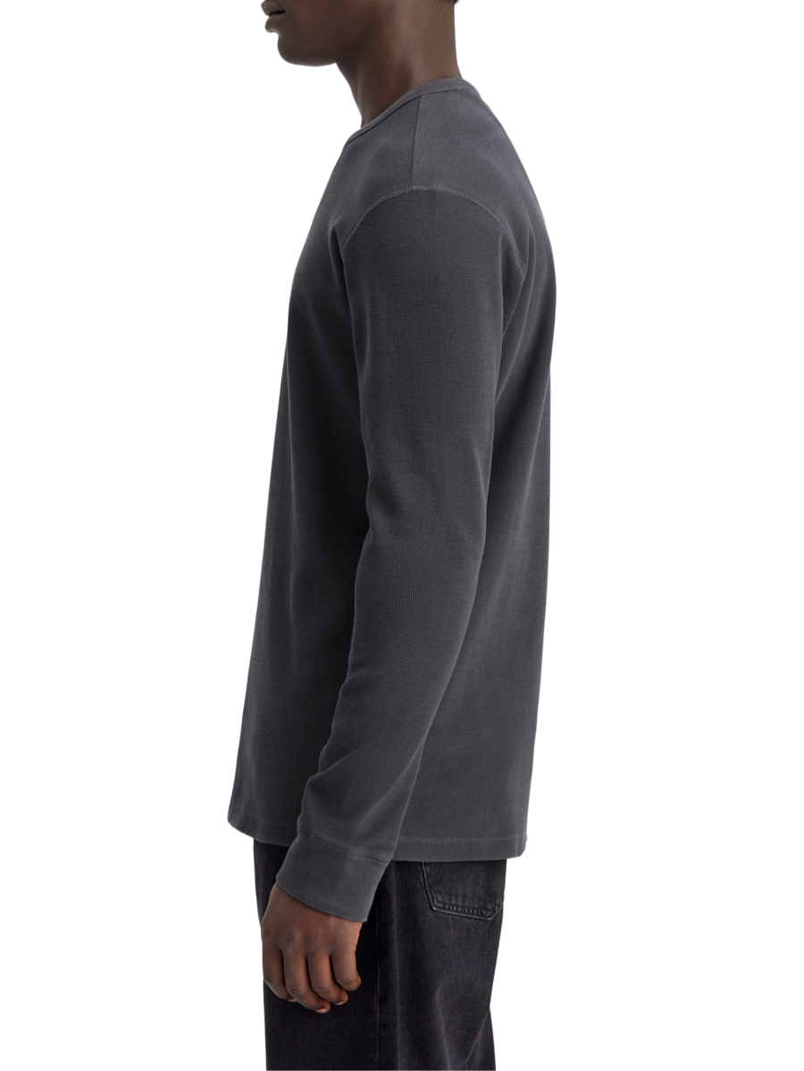 REGULAR FIT WAFFLE T-SHIRT LS
