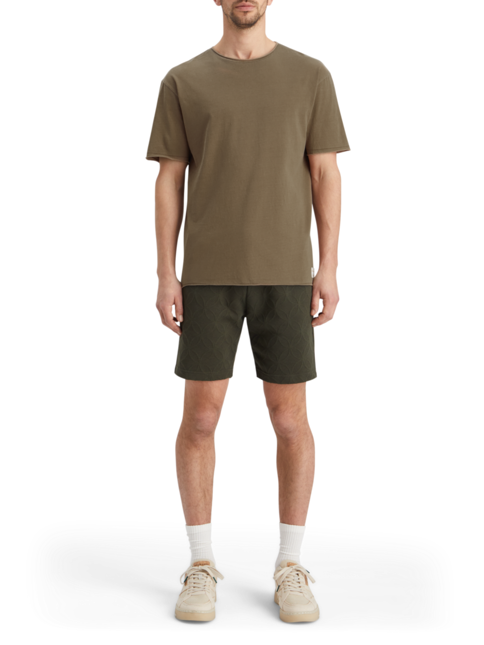 RELAXED FIT RAW EDGE T-SHIRT
