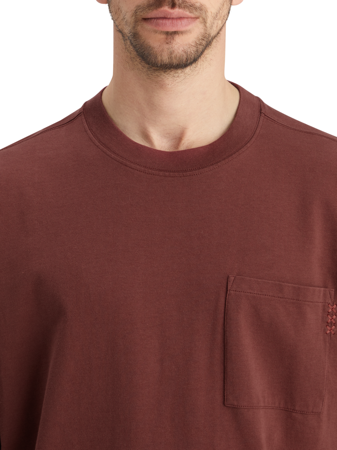 3 CROSSES LOOSE FIT CHEST POCKET T-SHIRT