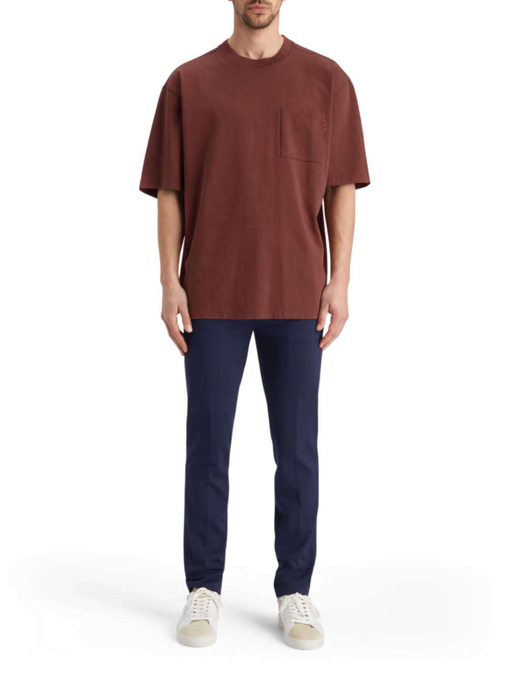 3 CROSSES LOOSE FIT CHEST POCKET T-SHIRT