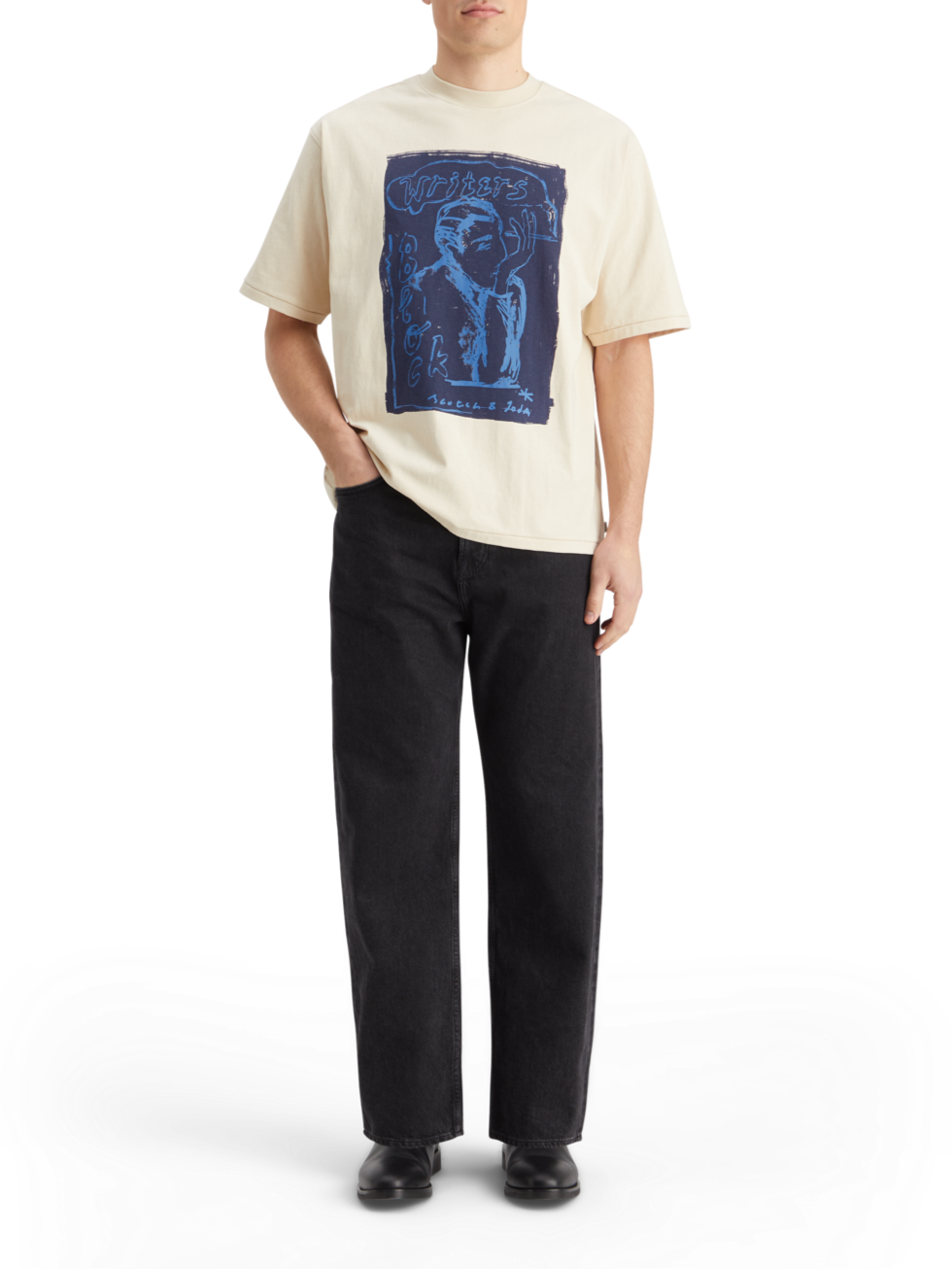 LOOSE FIT FRONT PRINTED ARTWORK T-SHIRT