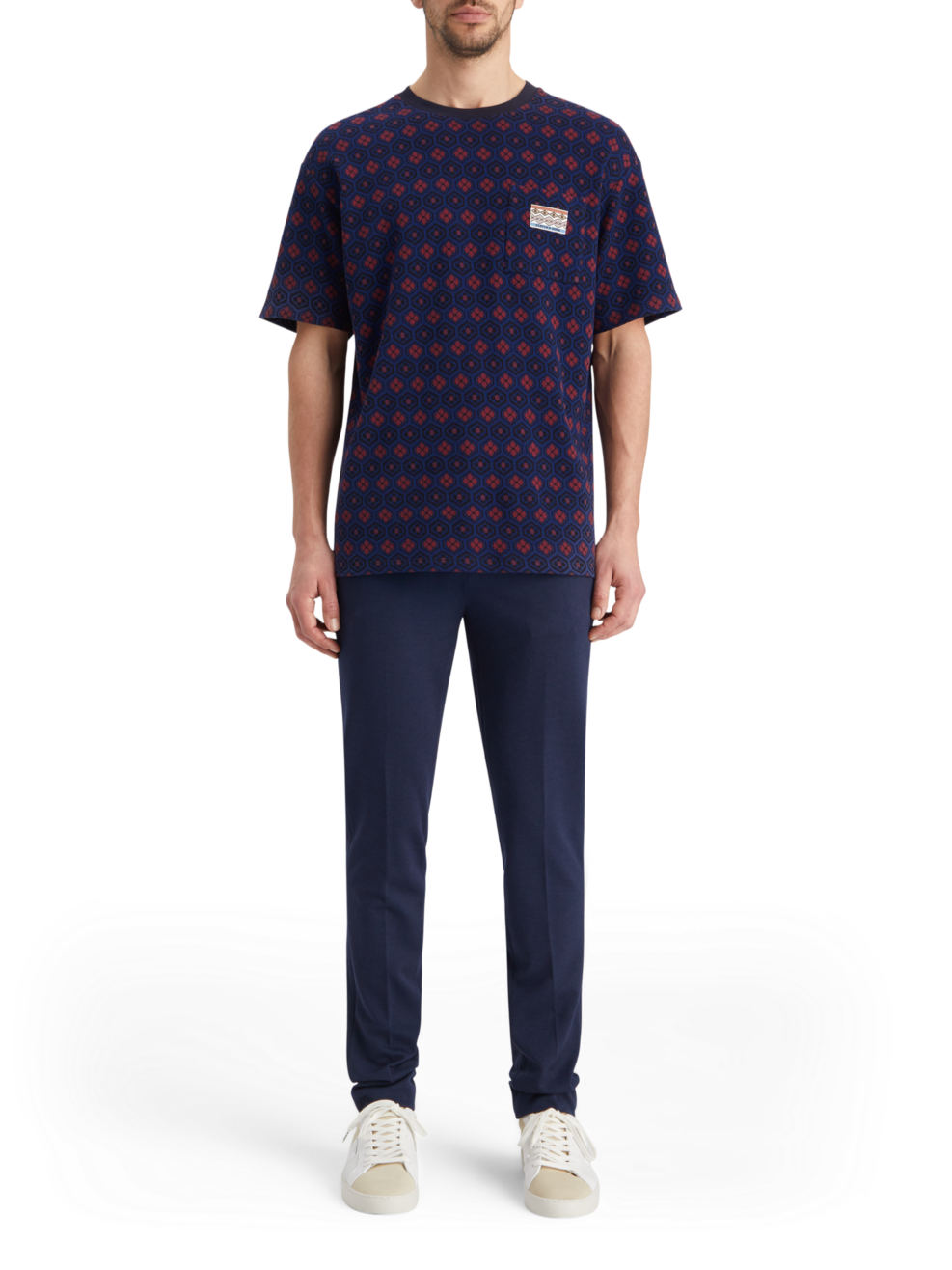 RELAXED FIT JACQUARD T-SHIRT