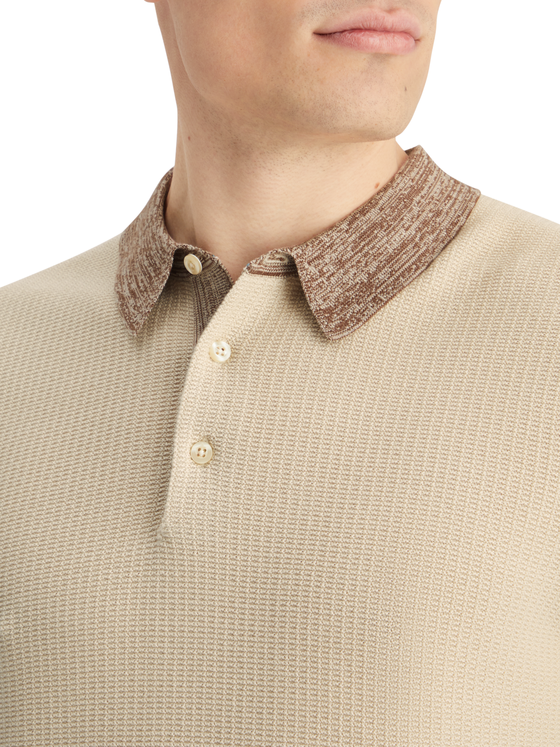 STRUCTURE KNITTED POLO