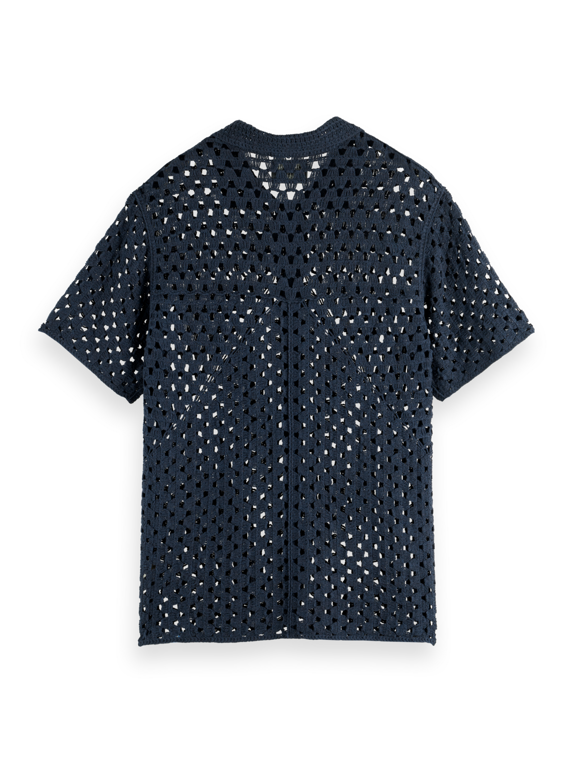 CROCHET KNITTED POLO SHORT SLEEVE