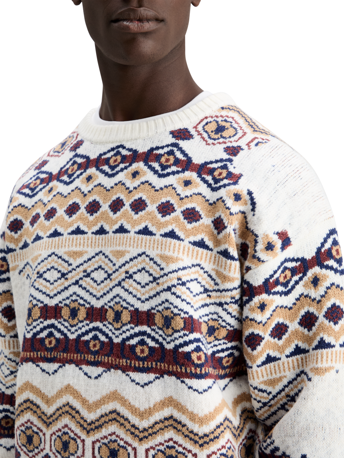 DROPPED SHOULDER JACQUARD ALL OVER