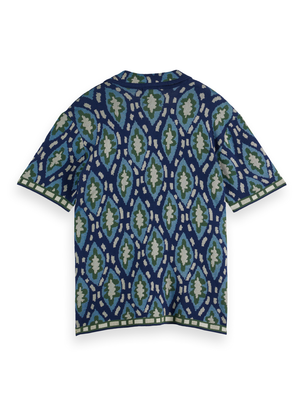 JACQUARD KNITTED SHORT-SLEEVED SHIRT