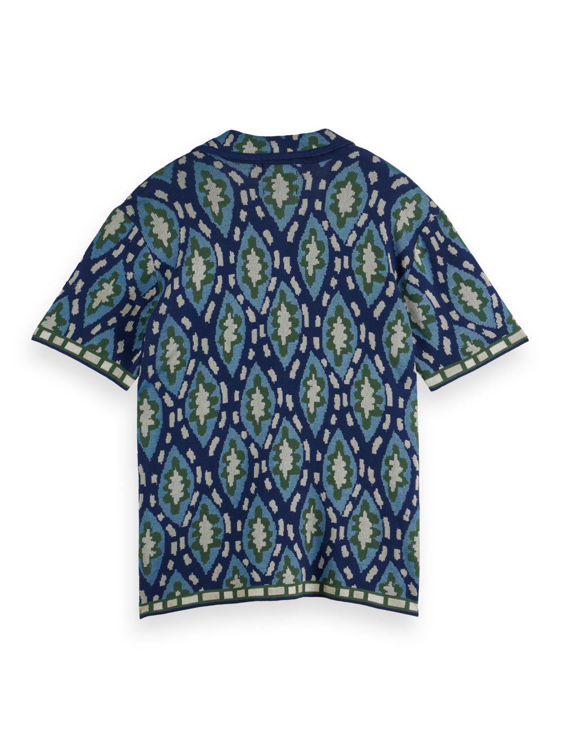 JACQUARD KNITTED SHORT-SLEEVED SHIRT