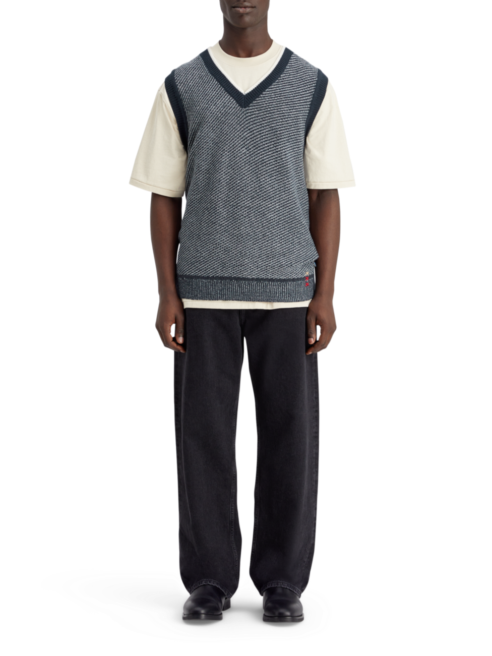 V-NECK VEST SPECIAL STITCH