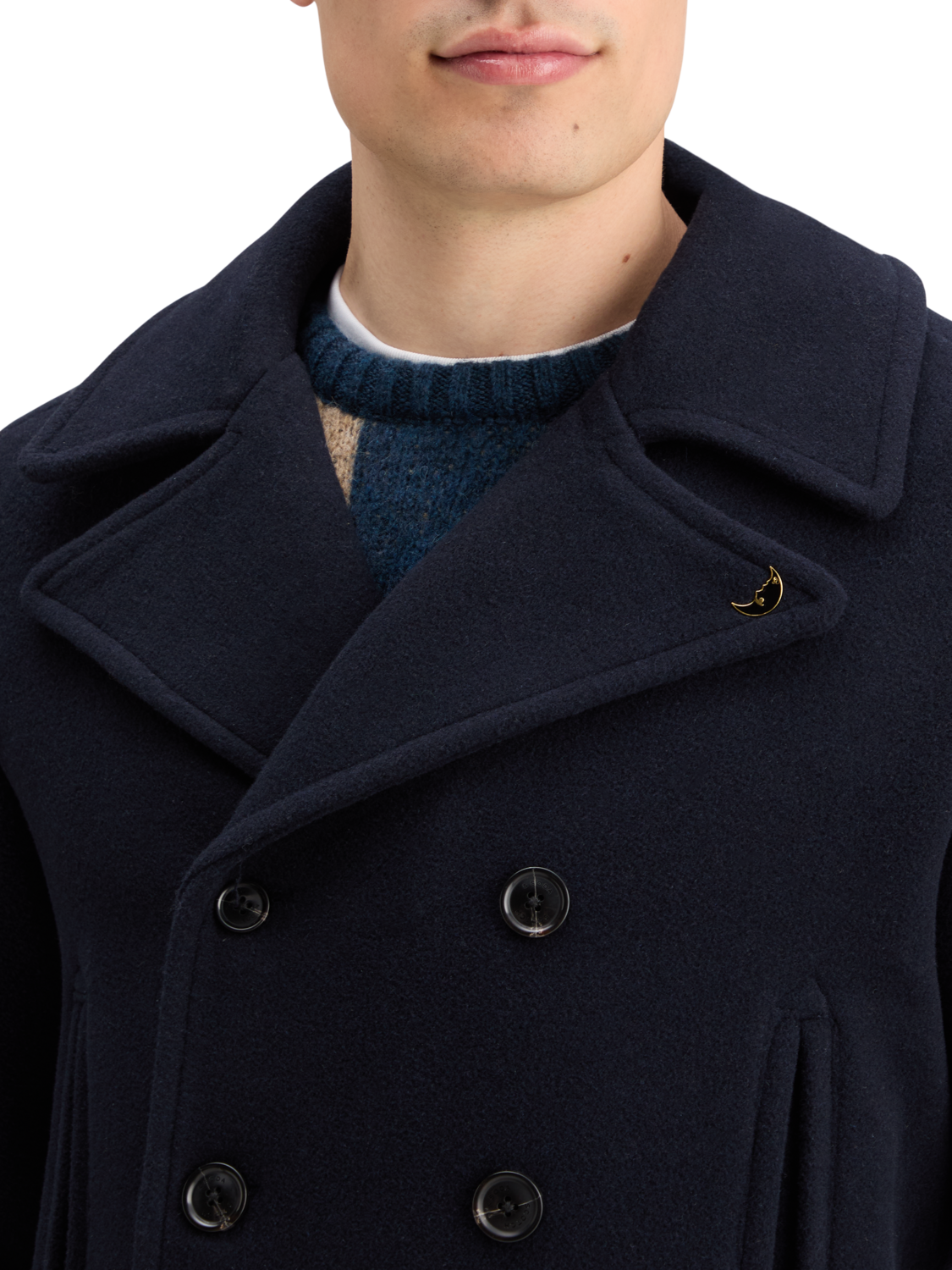 WOOL BLEND PEACOAT