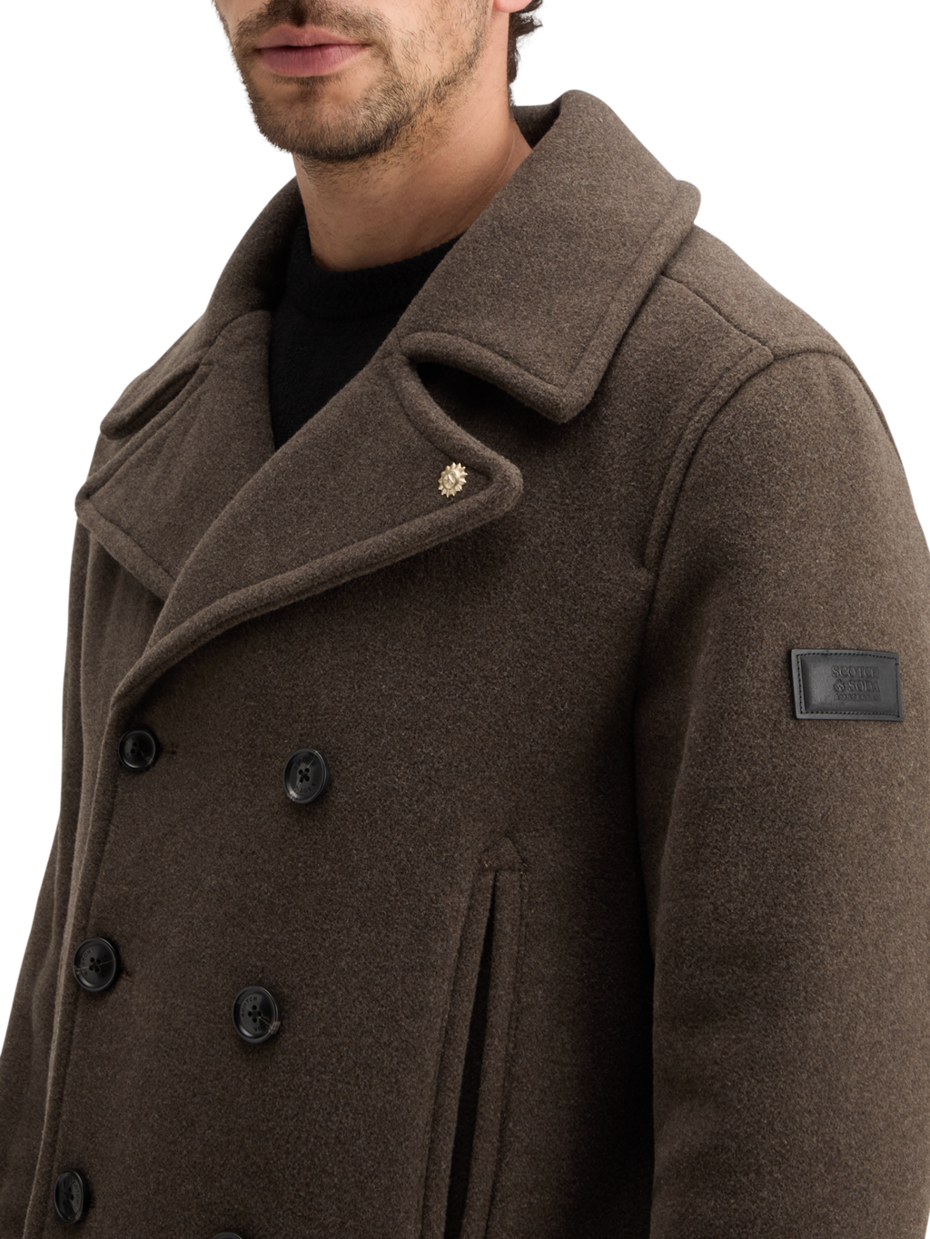 WOOL BLEND PEACOAT