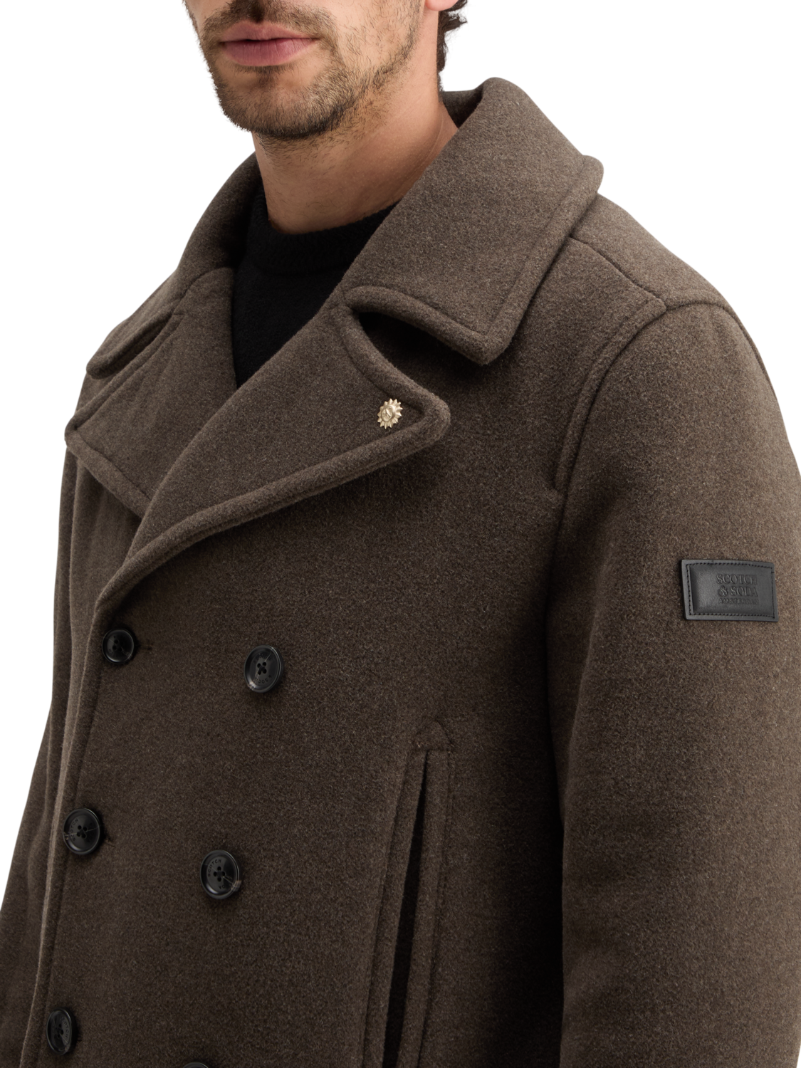 WOOL BLEND PEACOAT