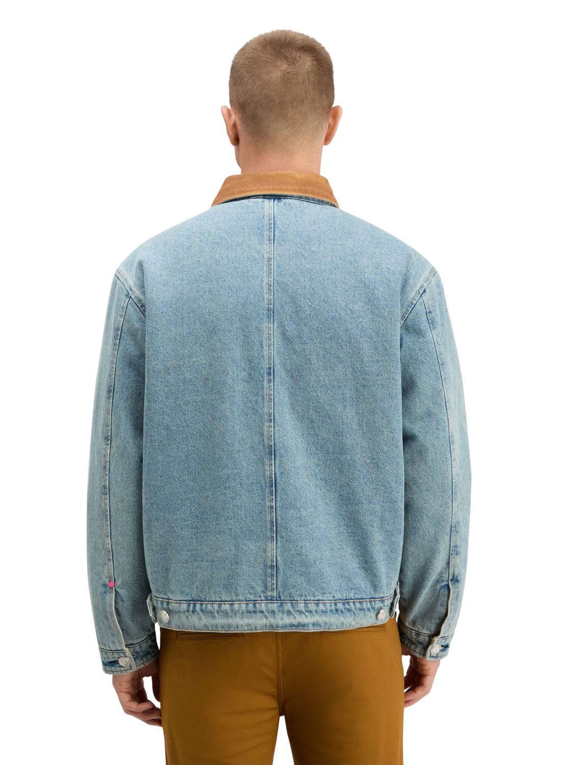 CORD COLLAR INDIGO TEDDY JACKET