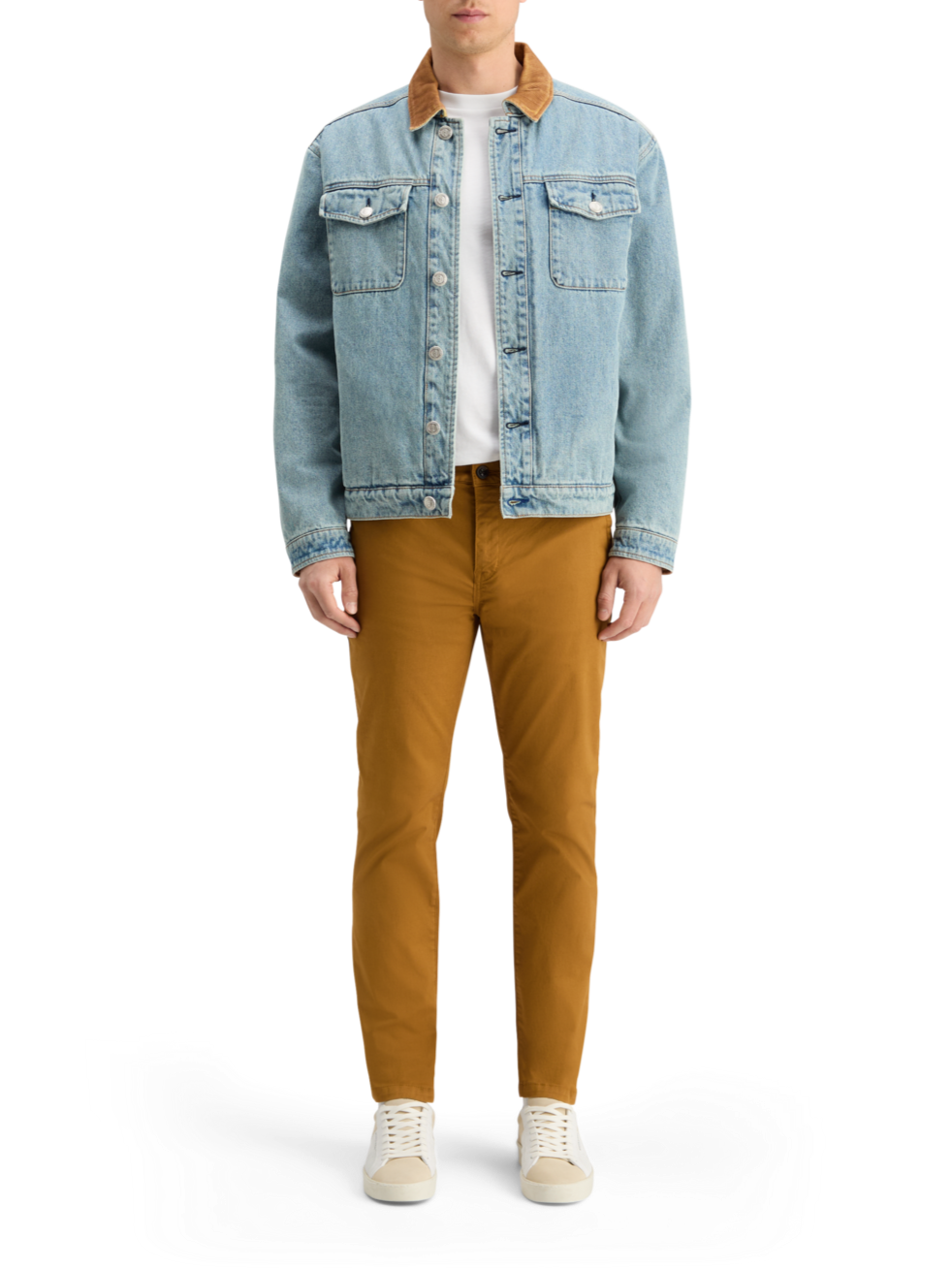 CORD COLLAR INDIGO TEDDY JACKET