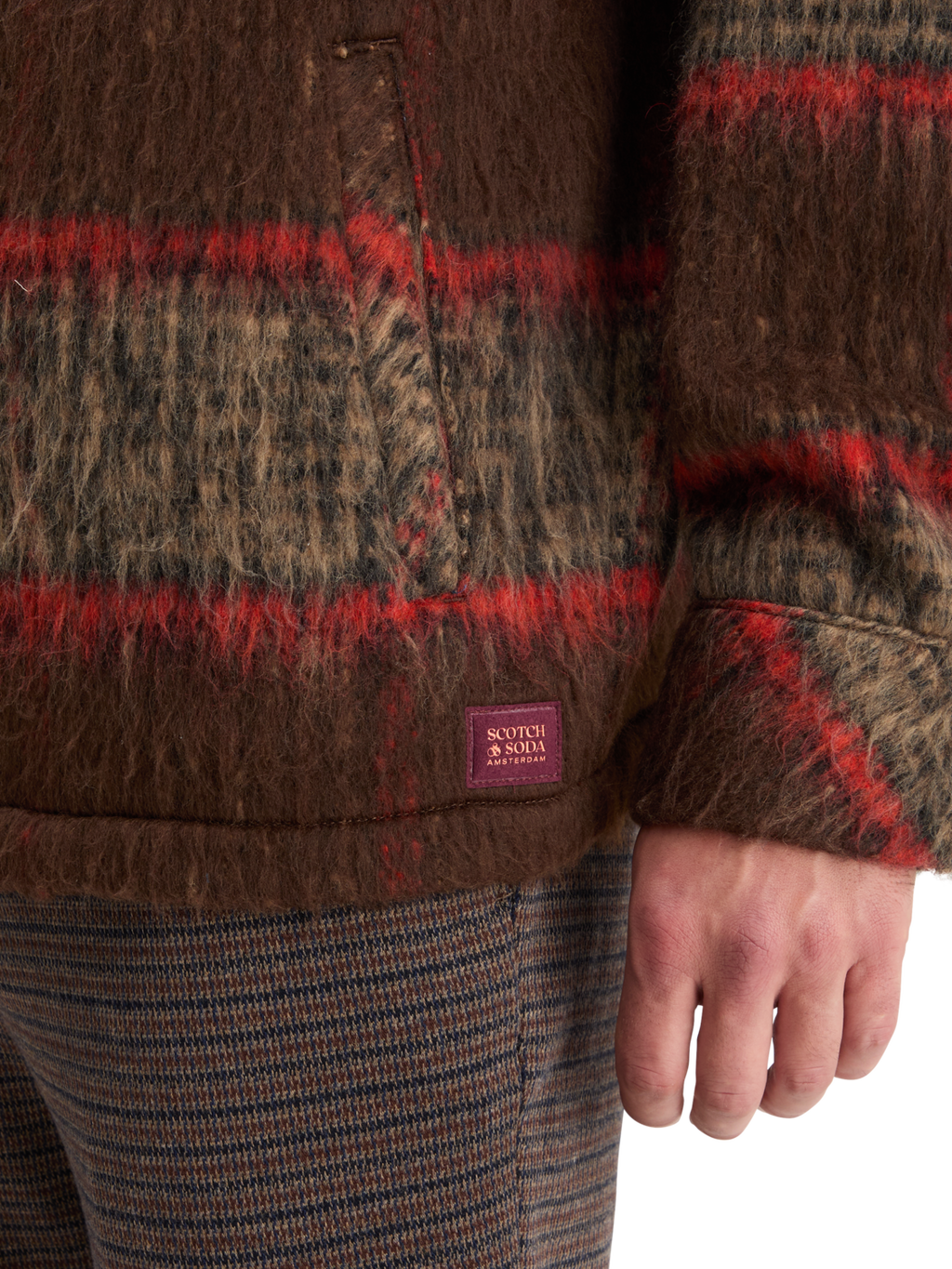 BRUSHED WOOL BLEND OVERSHIRT