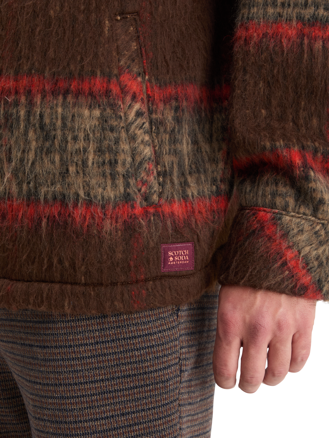 BRUSHED WOOL BLEND OVERSHIRT