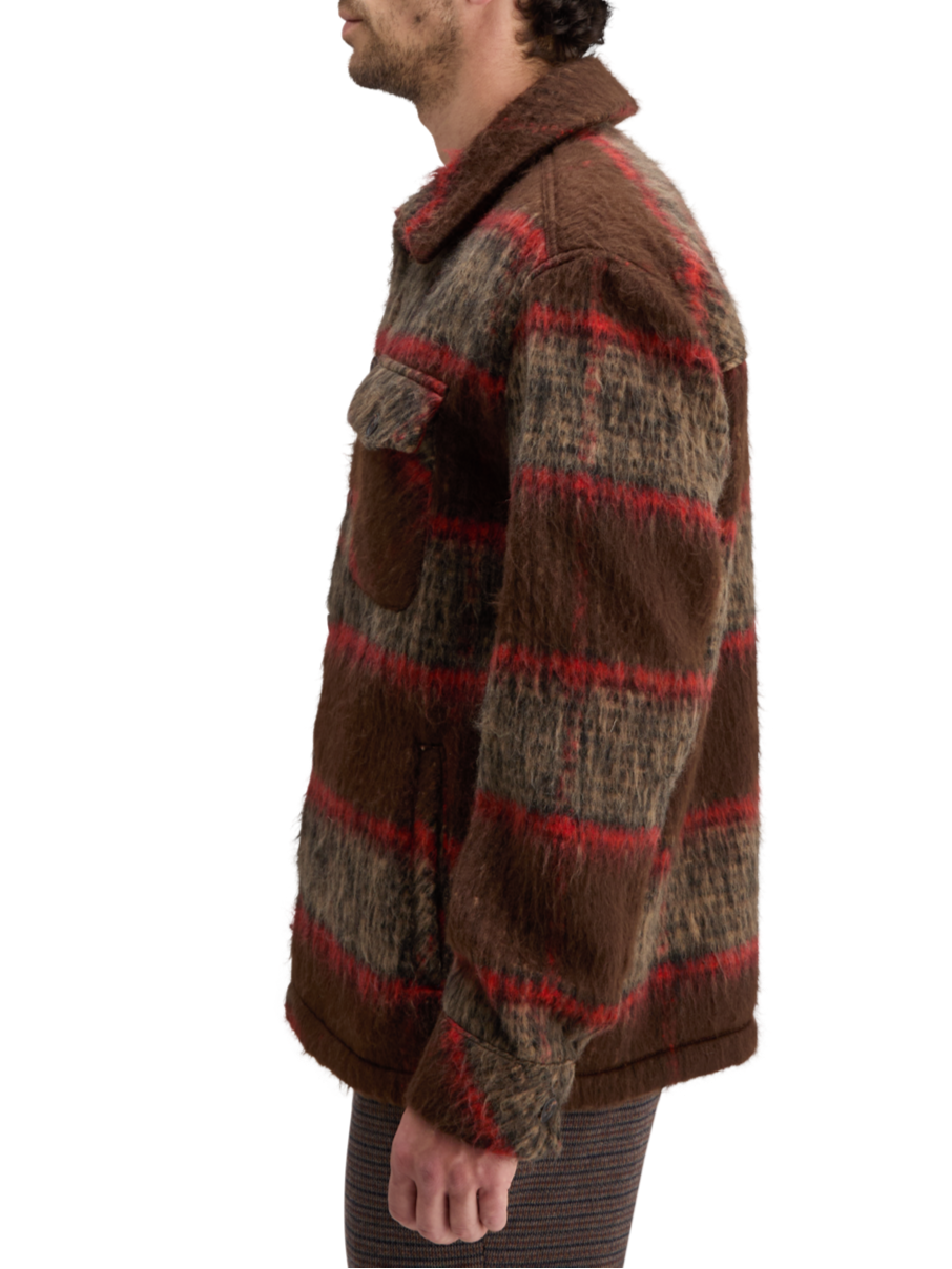 BRUSHED WOOL BLEND OVERSHIRT