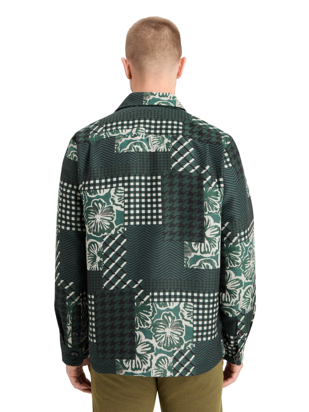 PATCHWORK JACQUARD OVERSHIRT