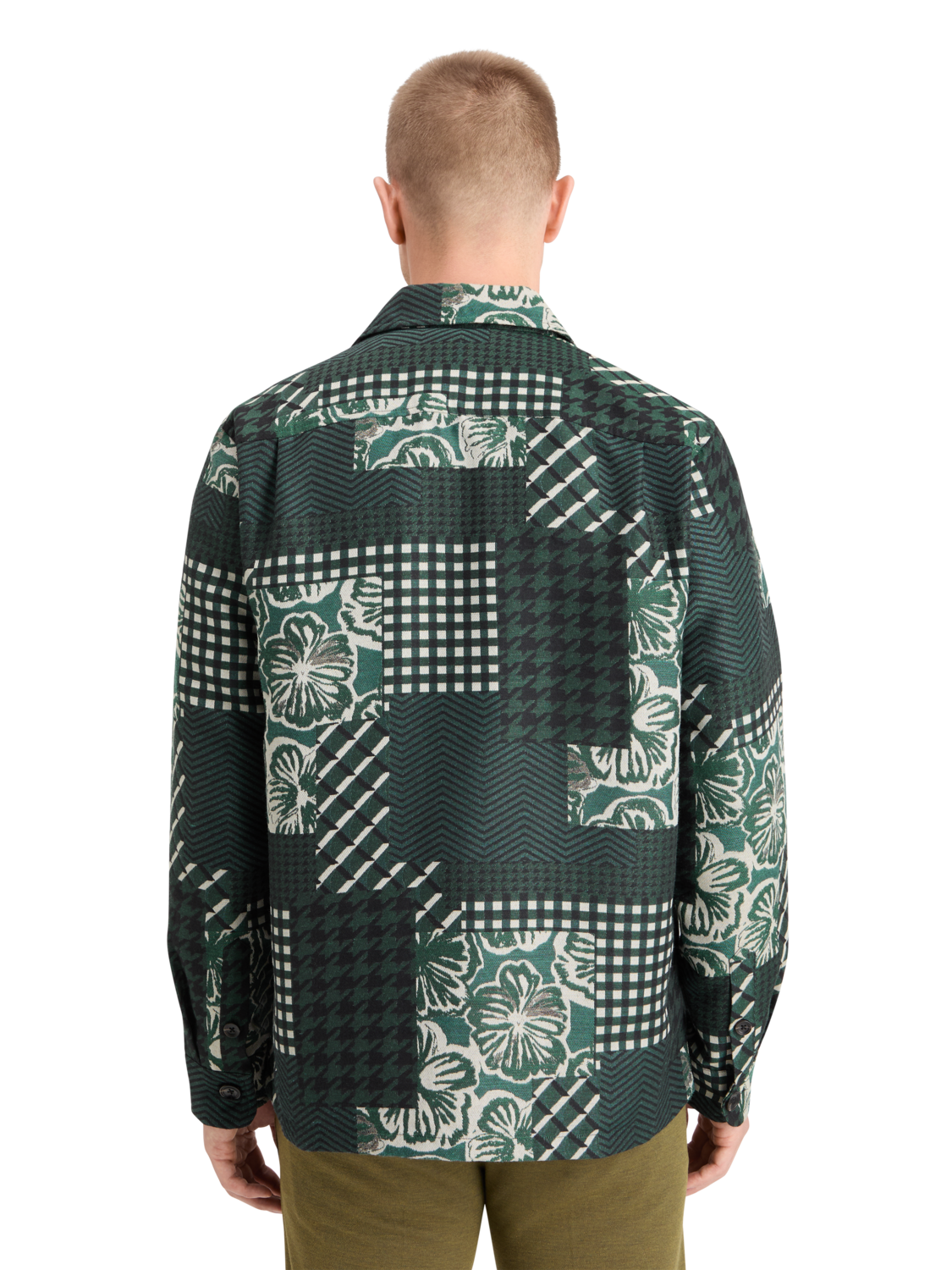 PATCHWORK JACQUARD OVERSHIRT