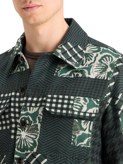 PATCHWORK JACQUARD OVERSHIRT