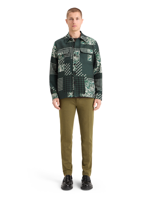 PATCHWORK JACQUARD OVERSHIRT