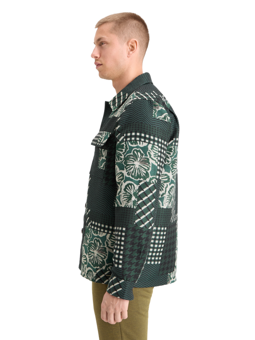 PATCHWORK JACQUARD OVERSHIRT