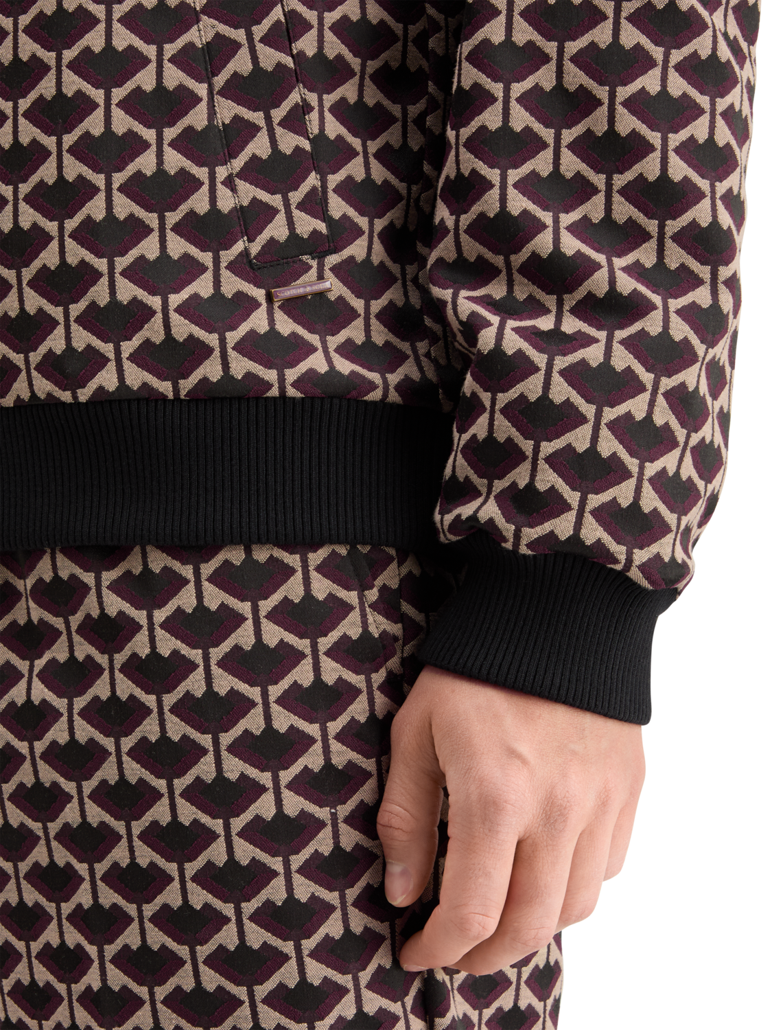 REVERSIBLE JACQUARD BOMBER JACKET