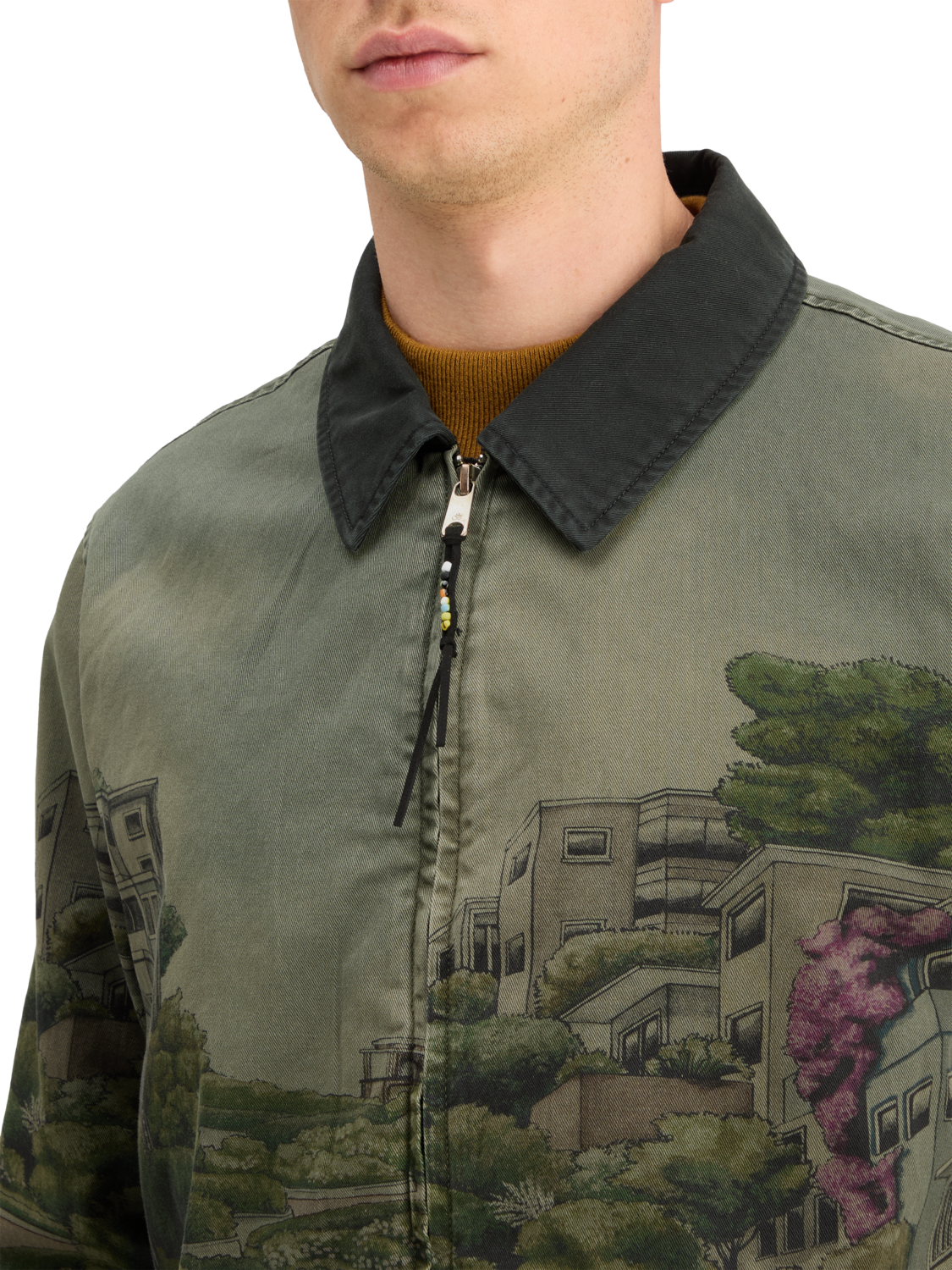 PHOTO-PRINTED TWILL COACH JACKET