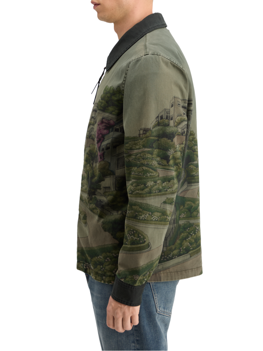 PHOTO-PRINTED TWILL COACH JACKET