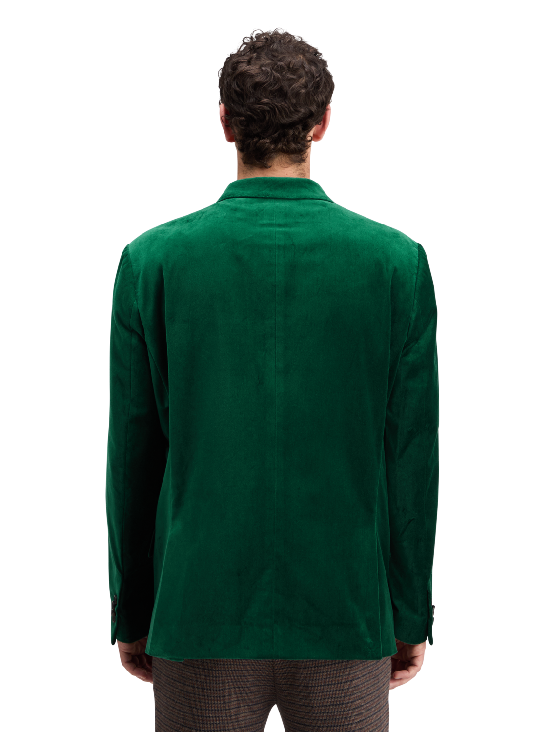 DOUBLE-BREASTED VELVET PARTY BLAZER