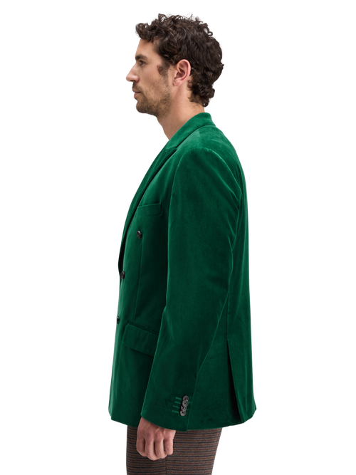 DOUBLE-BREASTED VELVET PARTY BLAZER