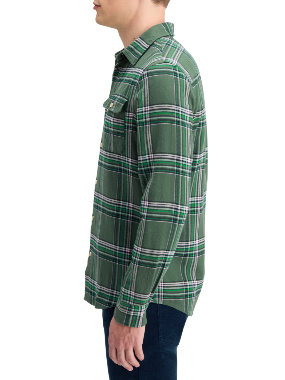 REGULAR FIT MULTICOLOURED FLANNEL CHECK SHIRT