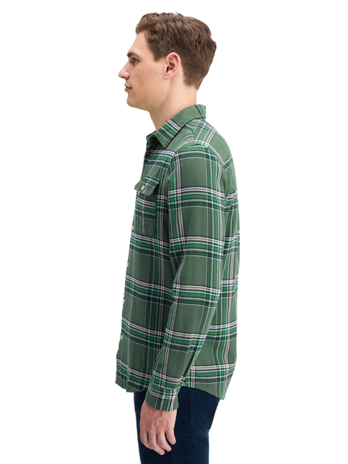 REGULAR FIT MULTICOLOURED FLANNEL CHECK SHIRT