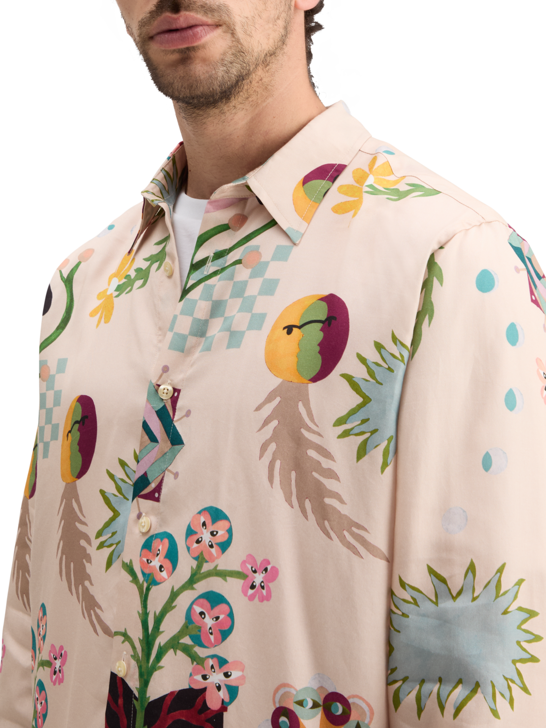REGULAR FIT MID SHINE AOP SHIRT