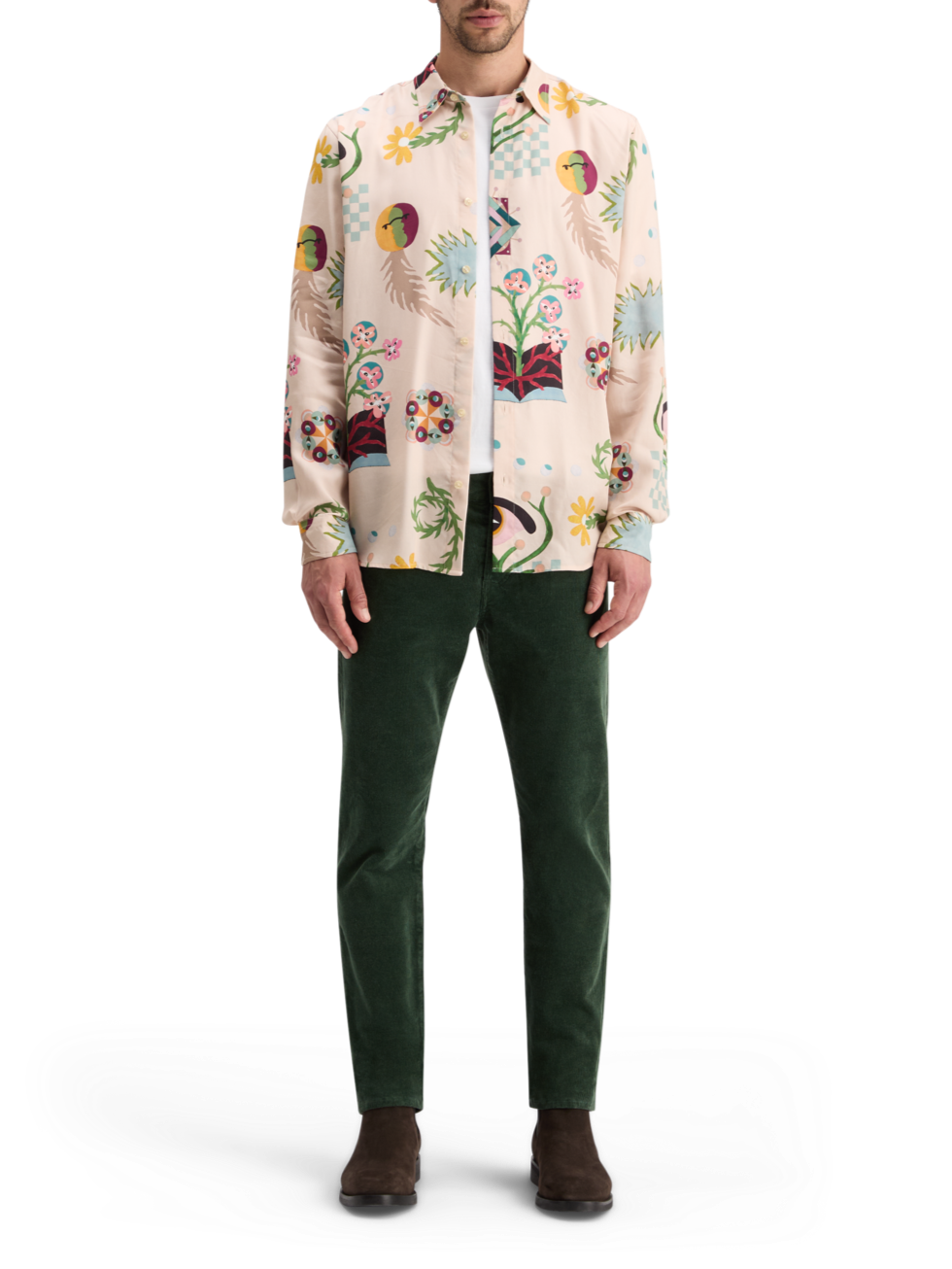 REGULAR FIT MID SHINE AOP SHIRT