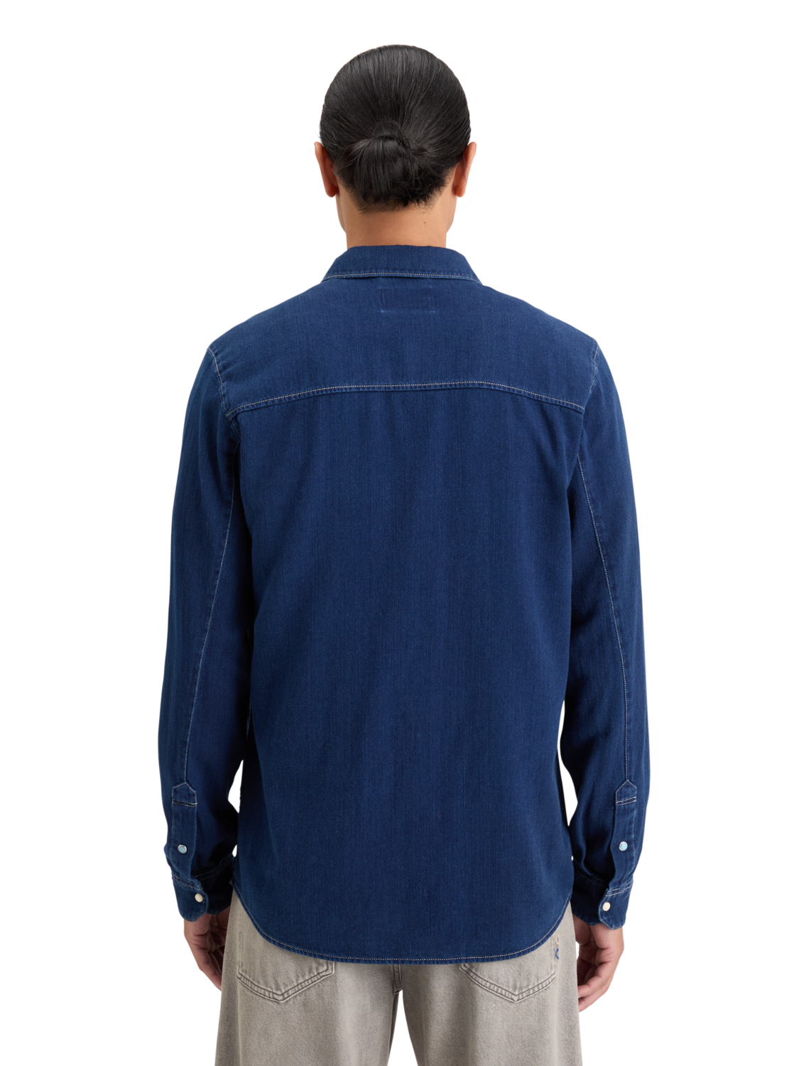 REGULAR FIT PREMIUM INDIGO TWILL WASHED SHIRT