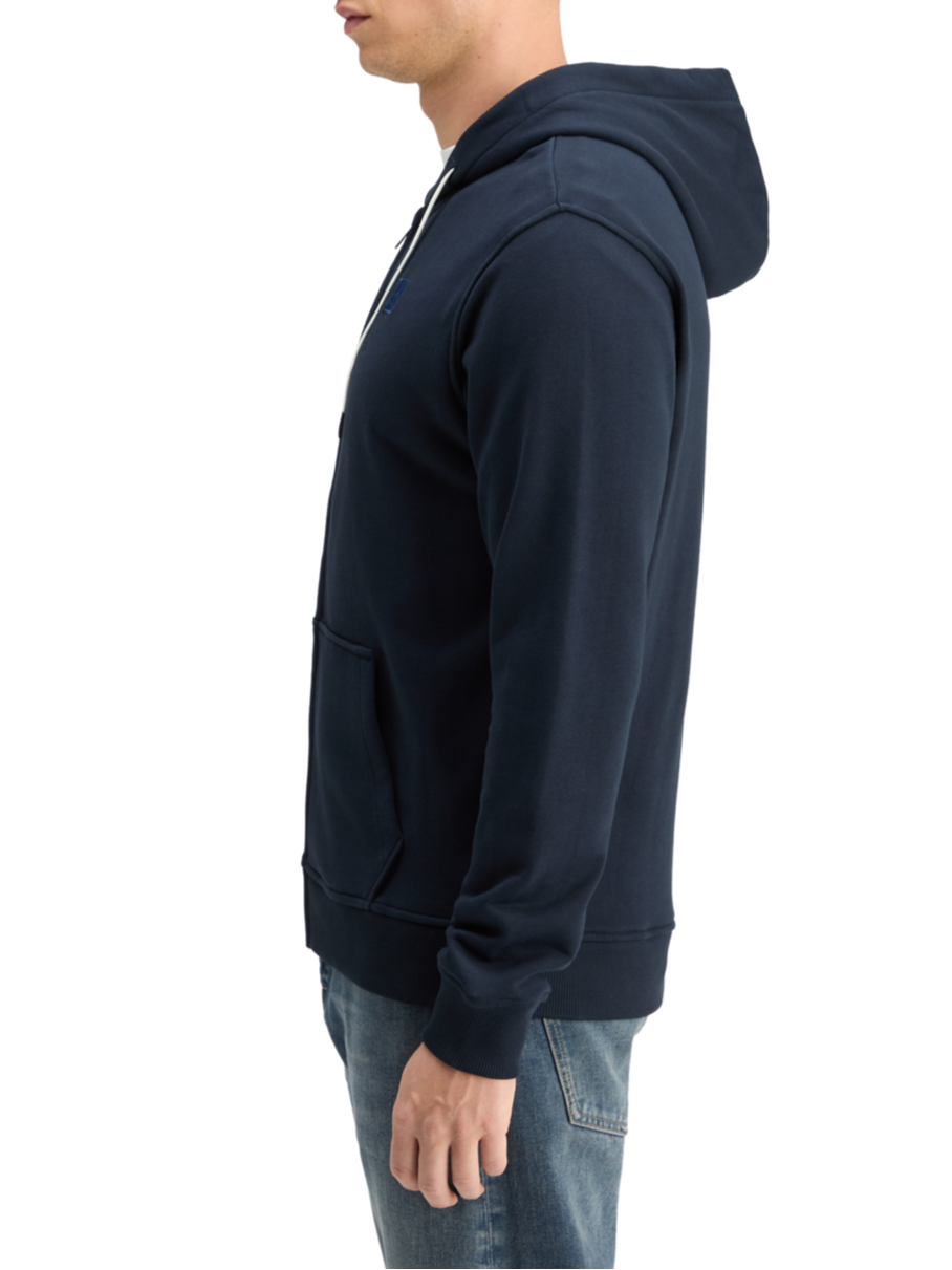 LOGO BADGE ZIP-THROUGH HOODIE