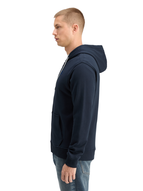 ESSENTIAL LOGO BADGE ZIP-THROUGH HOODIE