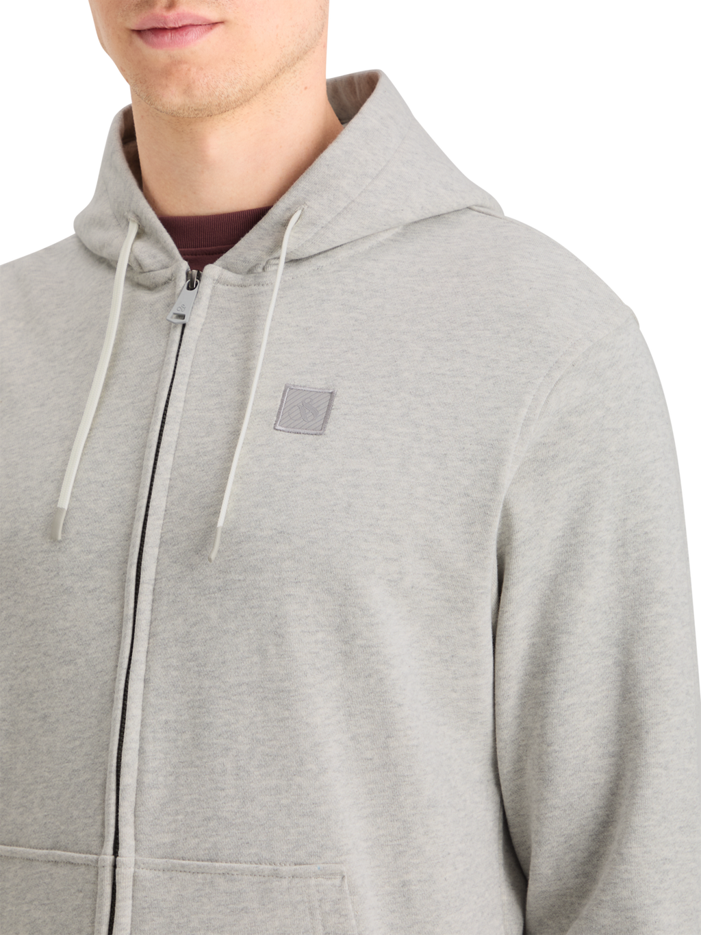 LOGO BADGE ZIP-THROUGH HOODIE