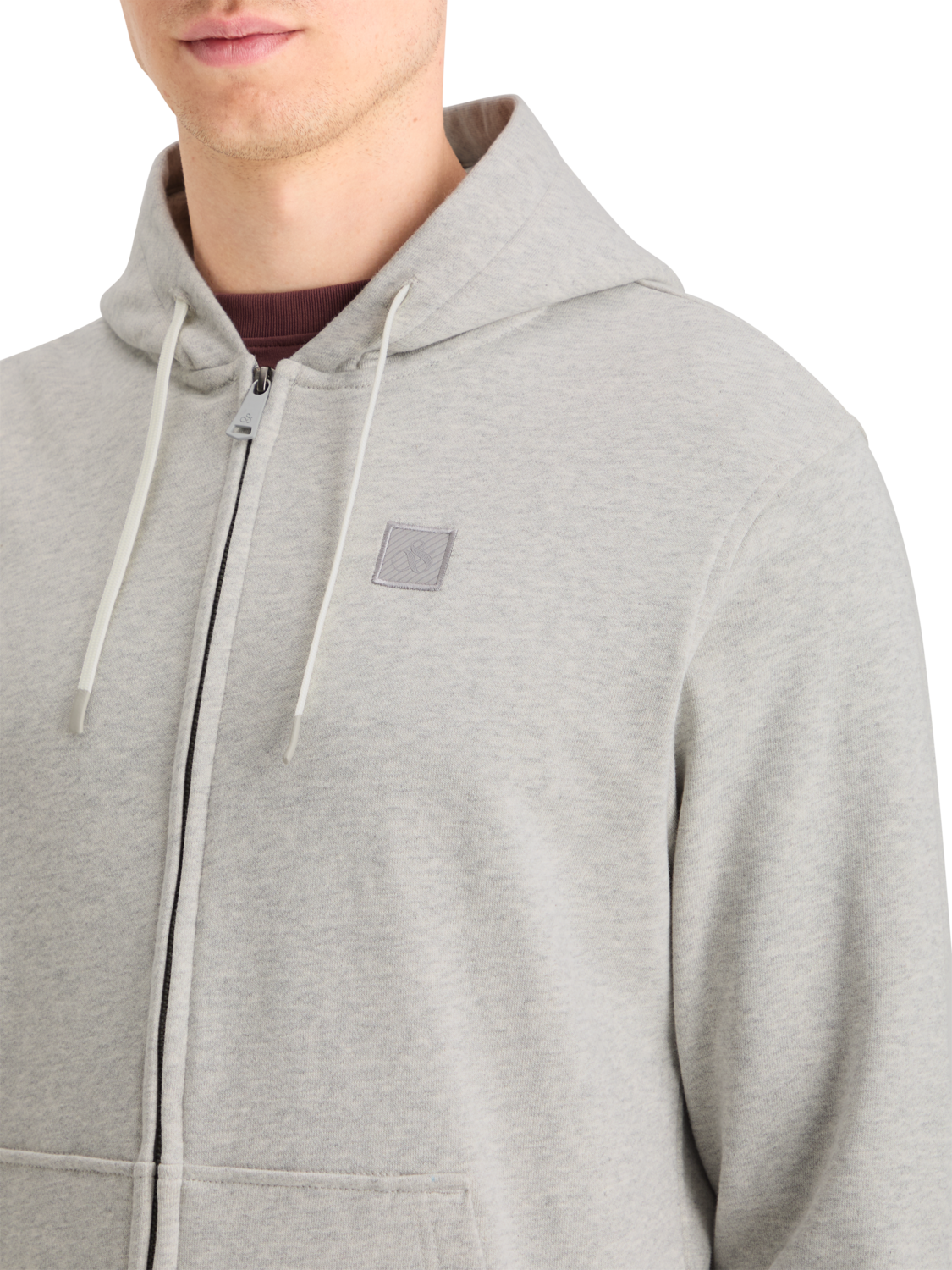 LOGO BADGE ZIP-THROUGH HOODIE