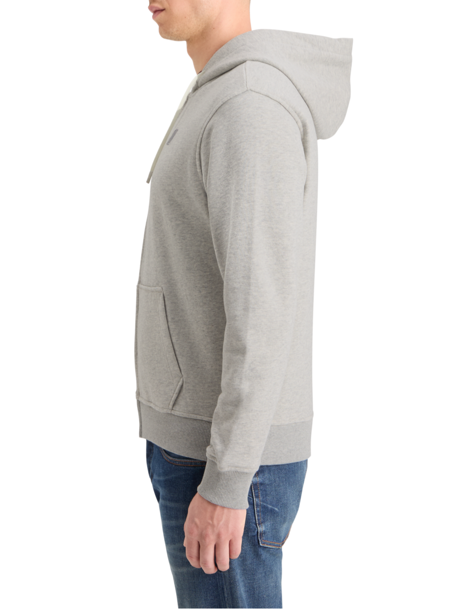 LOGO BADGE ZIP-THROUGH HOODIE