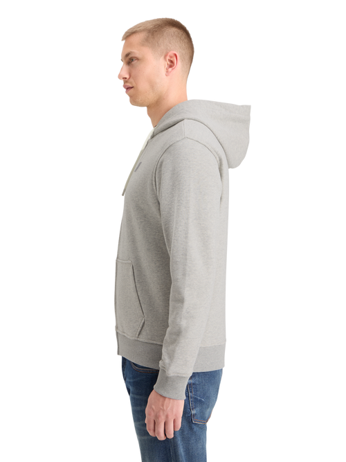 ESSENTIAL LOGO BADGE ZIP-THROUGH HOODIE