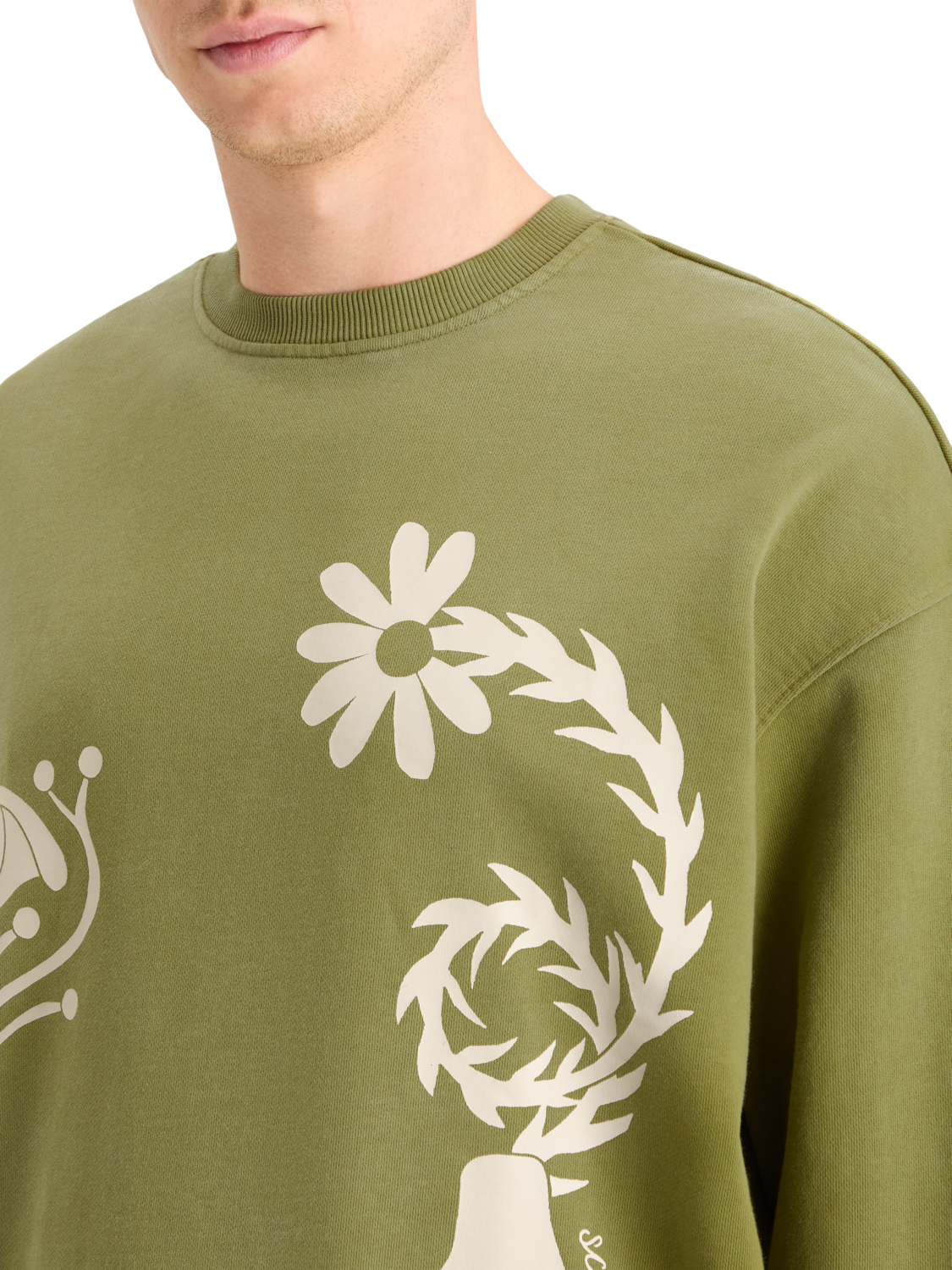 GARMENT DYED ARTWORK SWEATSHIRT