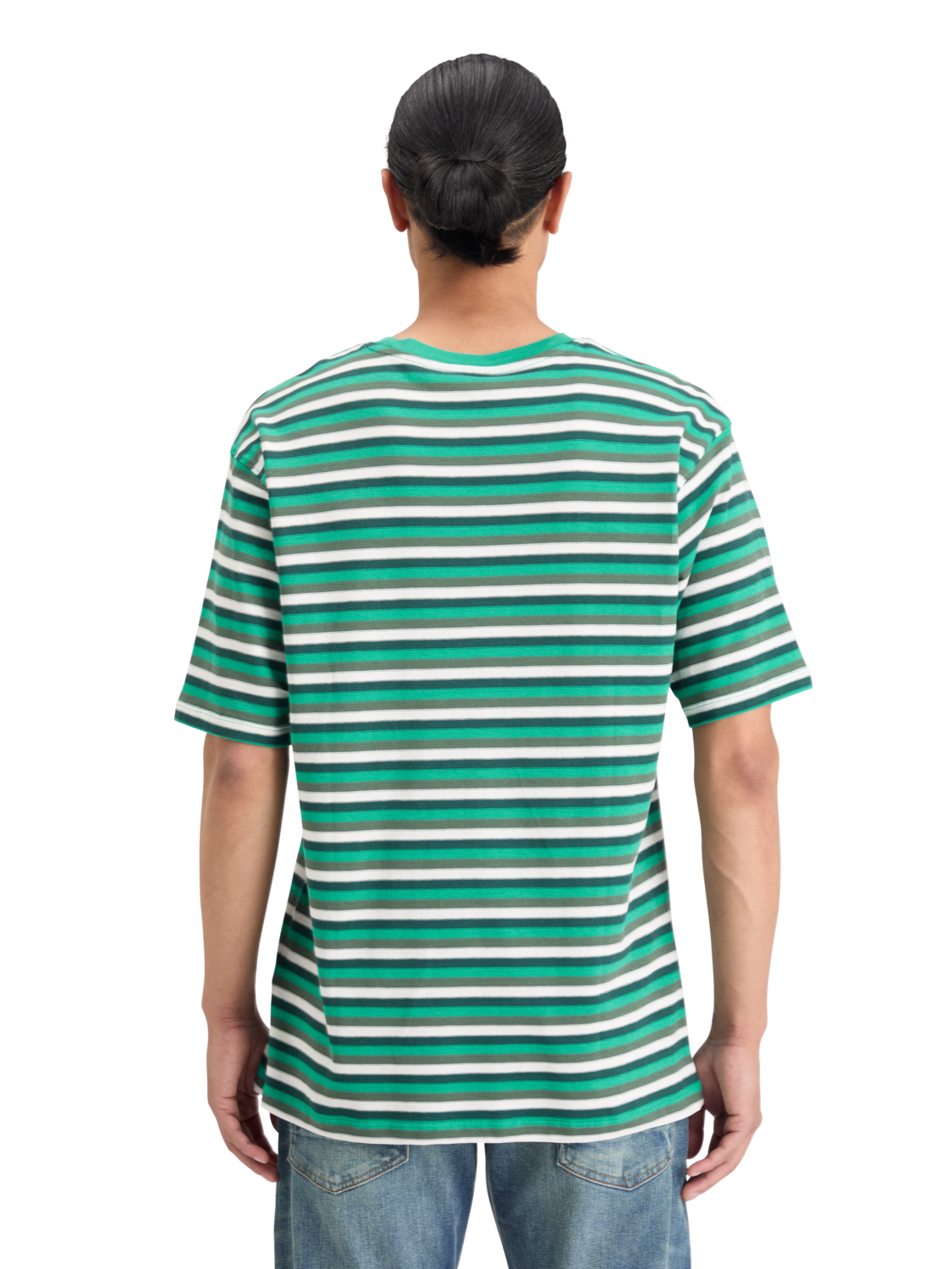 RELAXED FIT STRUCTURE STRIPE T-SHIRT