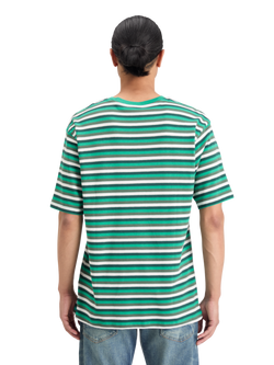 RELAXED FIT STRUCTURE STRIPE T-SHIRT