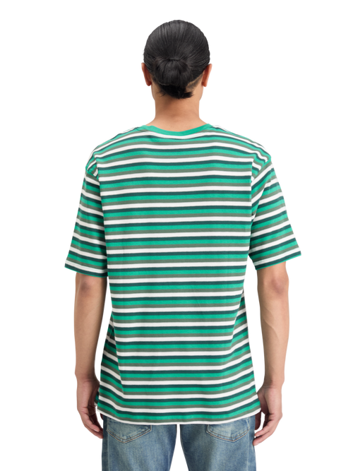 RELAXED FIT STRUCTURE STRIPE T-SHIRT