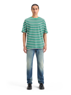 RELAXED FIT STRUCTURE STRIPE T-SHIRT