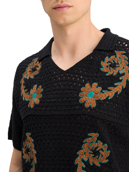 JOE JONAS X SCOTCH SODA CROCHET POLO SHORT SLEEVE