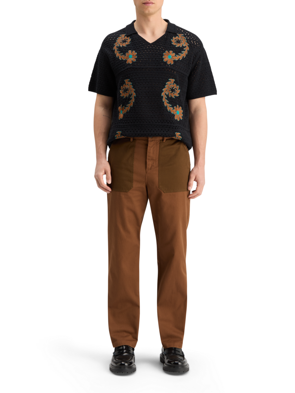 JOE JONAS X SCOTCH SODA CROCHET POLO SHORT SLEEVE