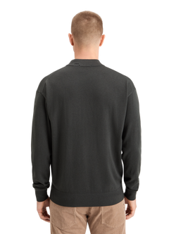 DROPPED SHOULDER MOCK NECK SWEATER