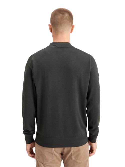 DROPPED SHOULDER MOCK NECK SWEATER